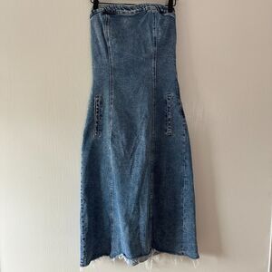 Blank NYC Blue Denim Midi Dress